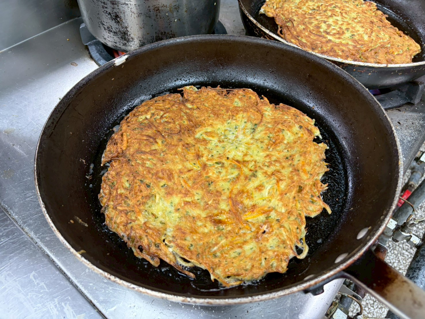 煎蔬菜餅中