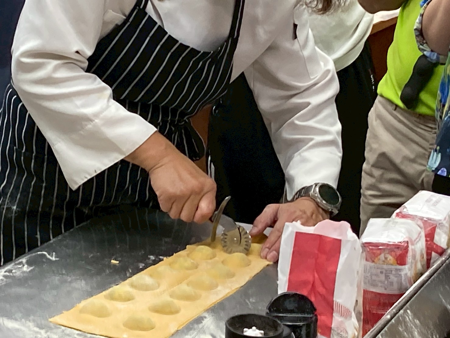 切成一塊塊水餃