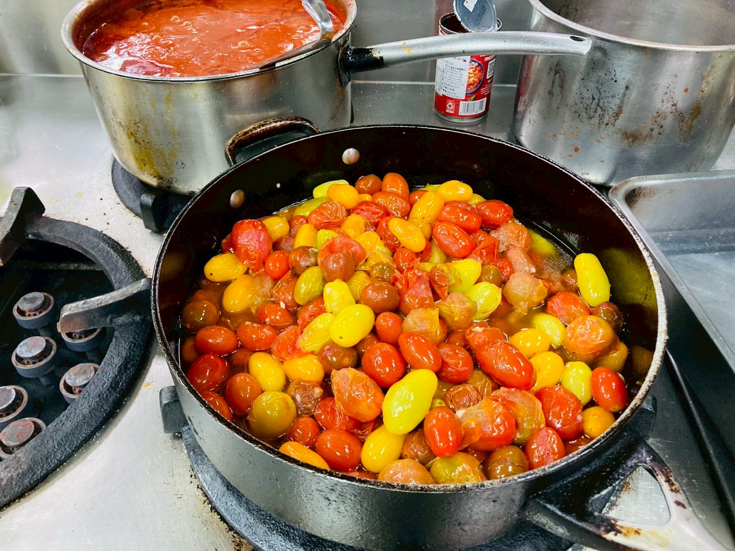 用橄欖油煎過的番茄